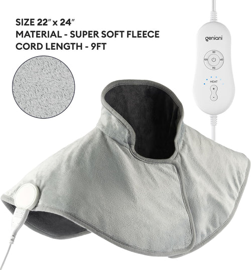 Electric Heated Neck & Shoulder Wrap Deep Comfort Heat Pad